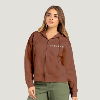POLERON ROXY LINEUP OVERSIZED ZIP MUJER