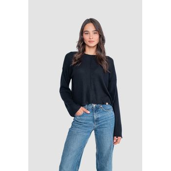 POLERA  RIB BLACK KAYA UNITE MUJER