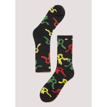 SOCKS KNIT RASTA BLACK KAYA UNITE