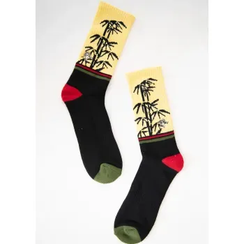 BAMBOO SOCKS LONG BAMBOO NAVY BROWN KAYA UNITE