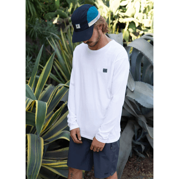 Polera Manga Larga Daily White  Hombre