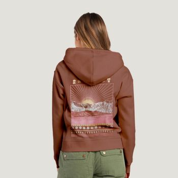 Poleron Roxy Lineup Oversized Zip Mujer