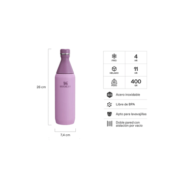 Botella Térmica All Day Slim Lilac | 591 ml